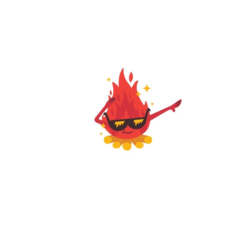 Camping fire dabbing campfire gift