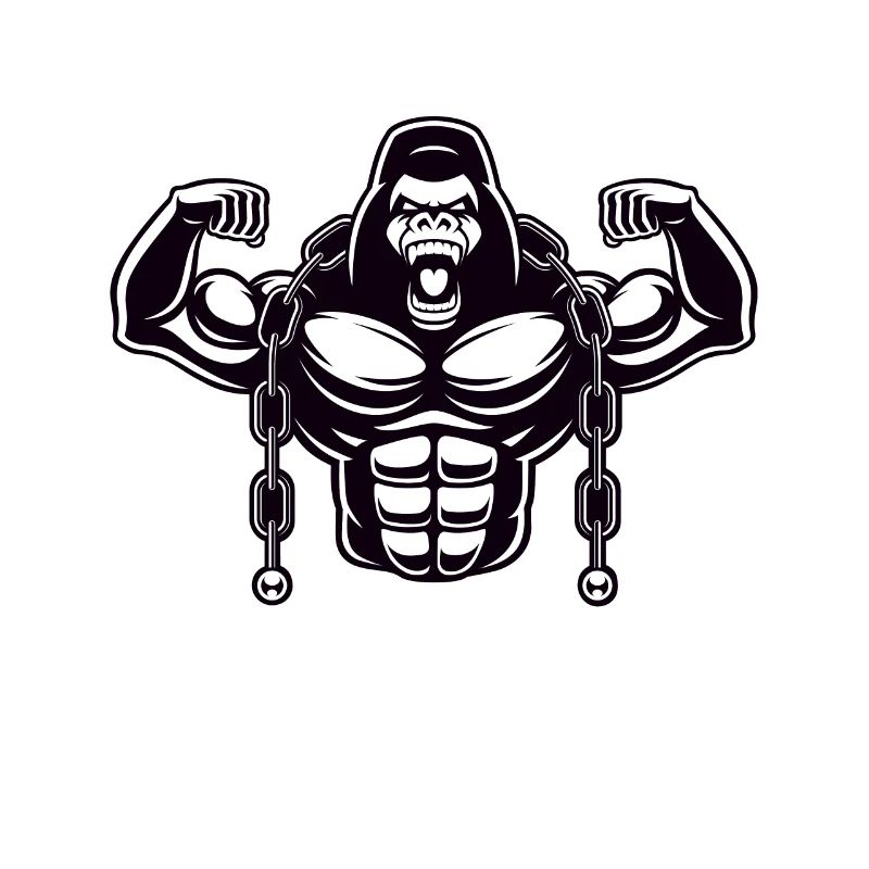 Work Hard be Strong Gorilla Silverback Gift