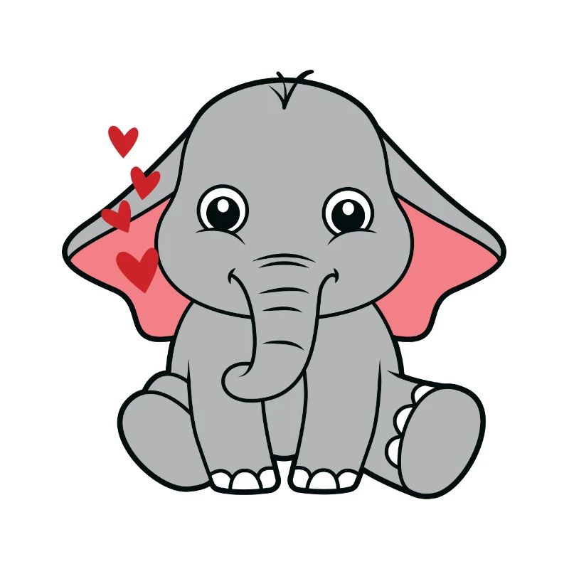 petit éléphant doux bébé