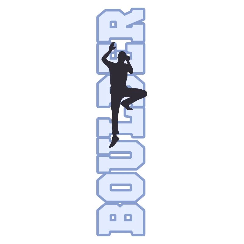 Boulder font with climber gift