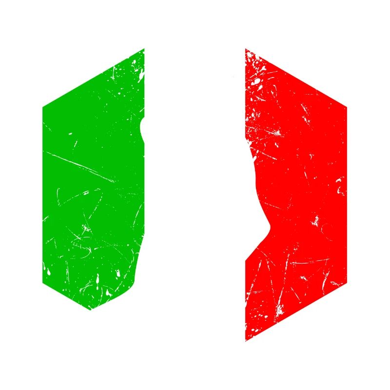 Italian flag with typical hand gesture