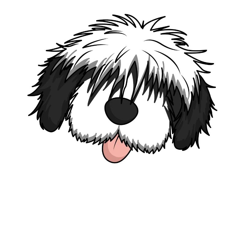 Bobtail-Pudel-Mischling Hund Mutter