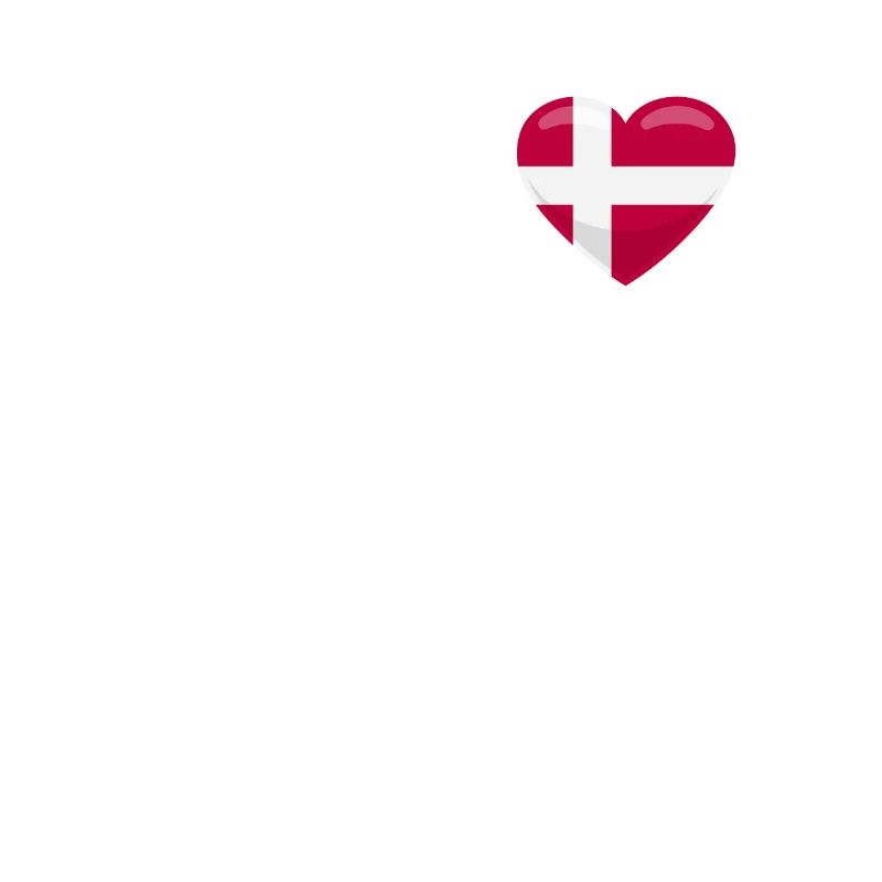 Danemark Coeur Drapeau danois Danmark Denmark