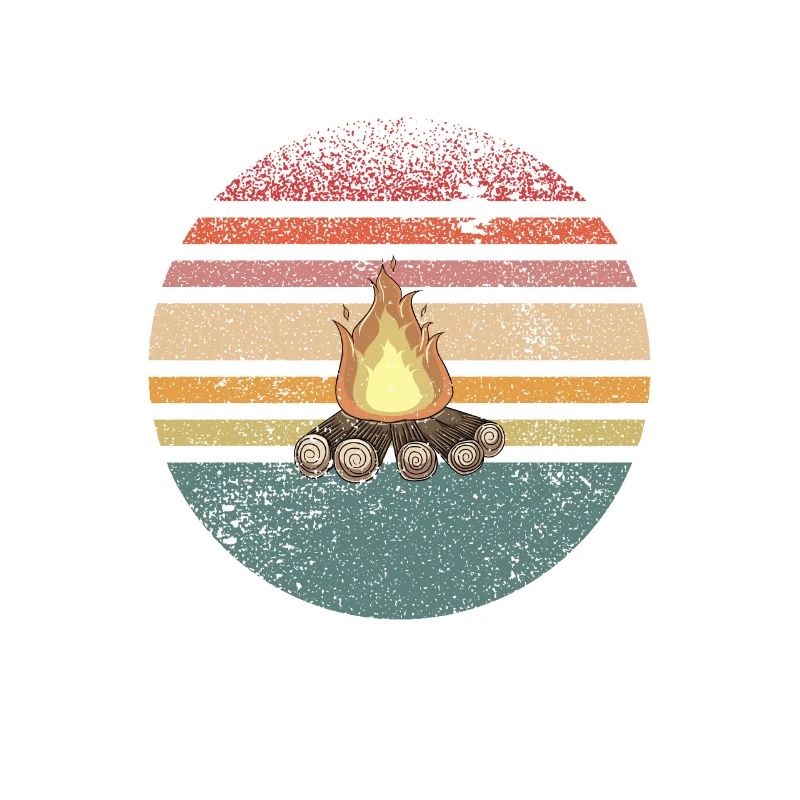 Campfire Camping Retro