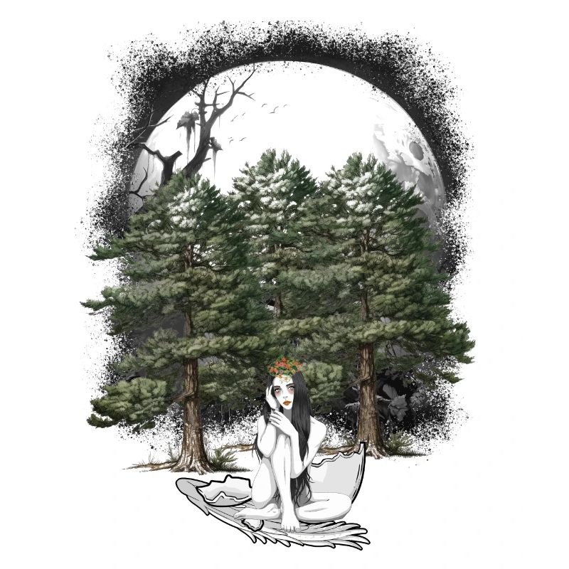 Mädchen Wald Fee Elfe Fantasy Märchenfigur Ei