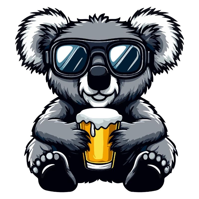 Koala Apres Ski Bier Comic