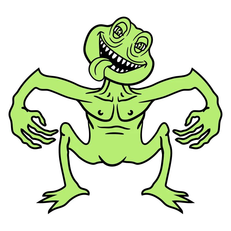 crazy daemon gnom small horror halloween gesic