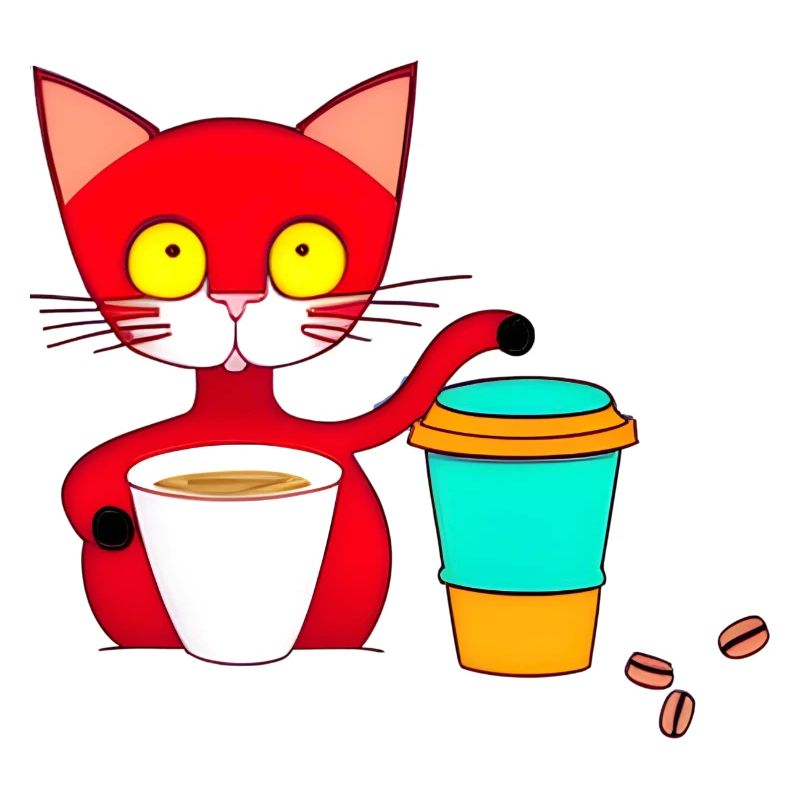 chat et café