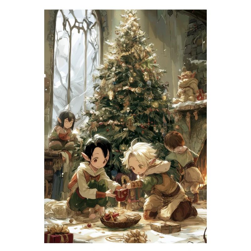 Kinder mit einem Feenbaum