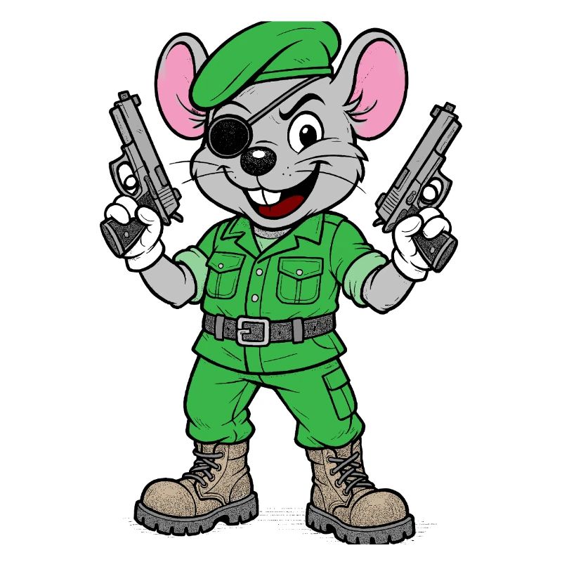 Bewaffneter Maus-Ranger
