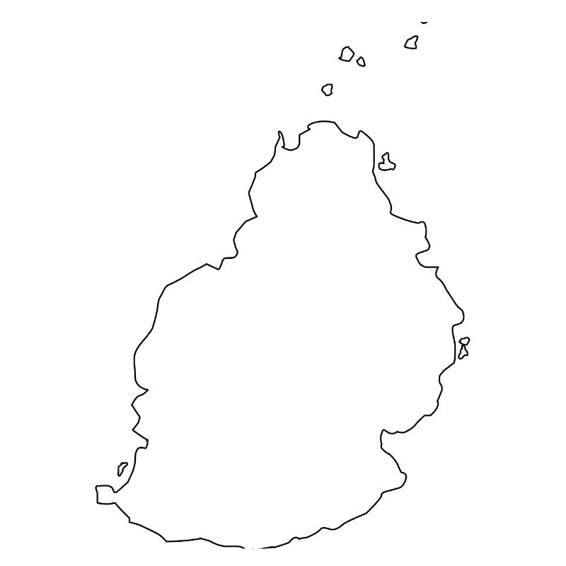 Mauritius outline map