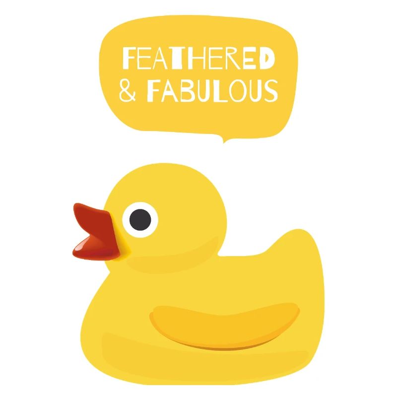 Conception de canard à plumes et fabuleuse