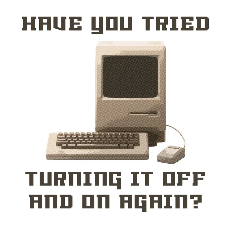 Computer off and on again