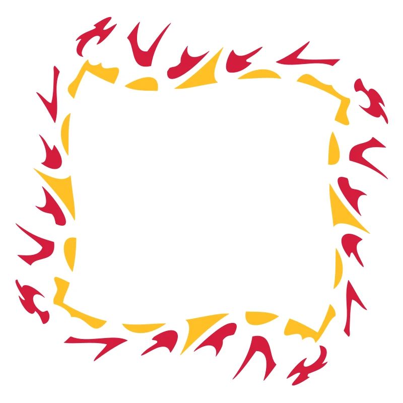Abstract fire flame frame