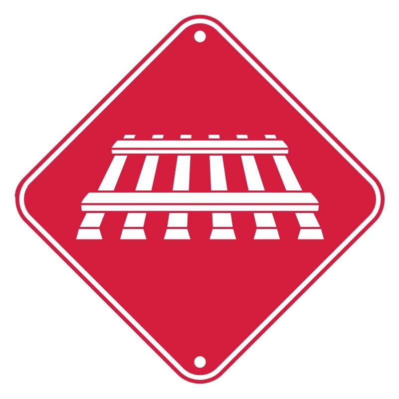 Caution track sign