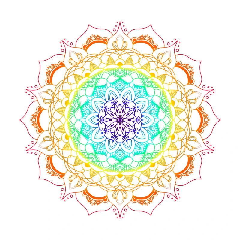 Regenbogen-Mandala