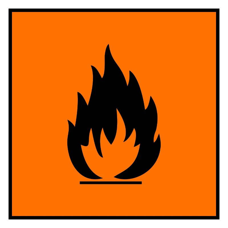 Flammable flame symbol