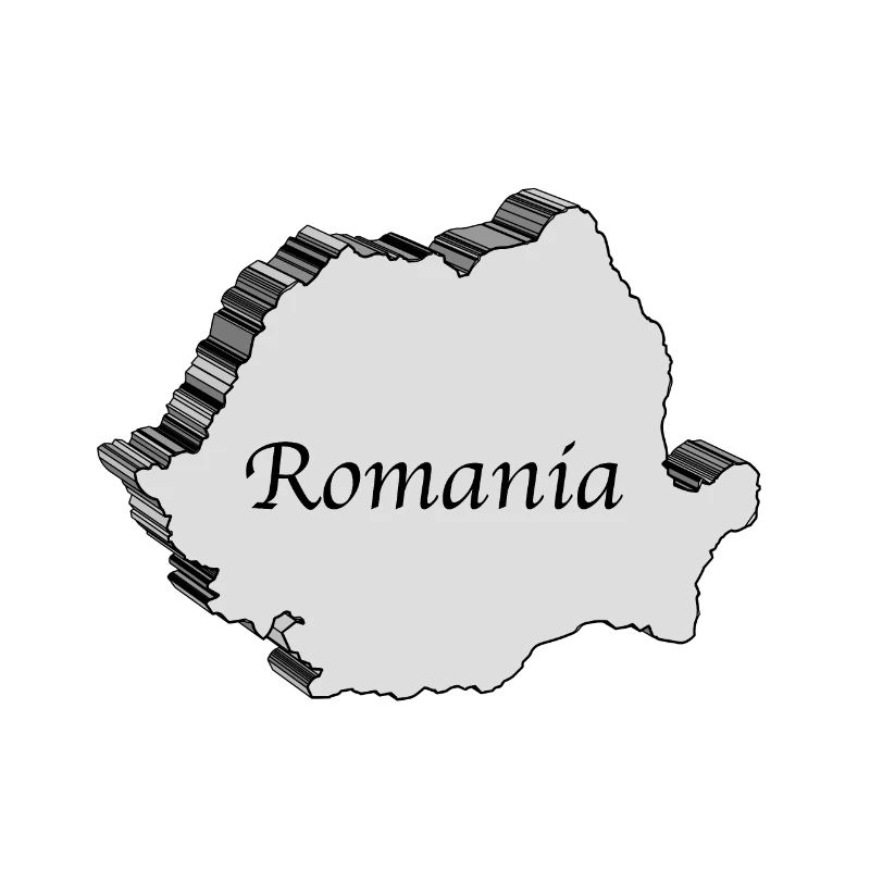 Romania 3D Map