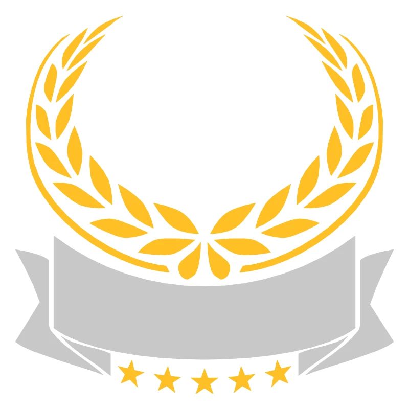 Banner Laurel Wreath Stars Empty