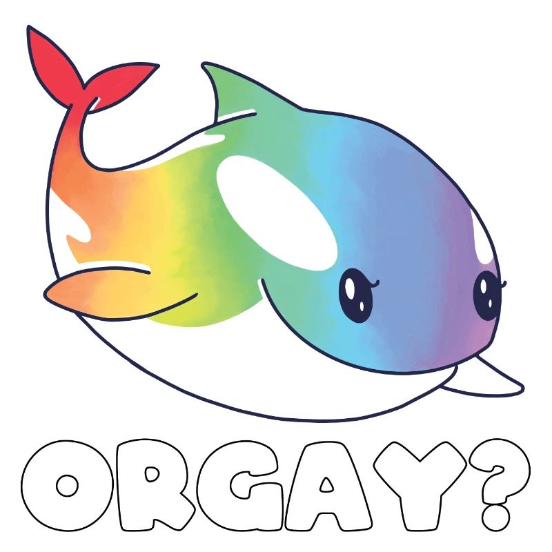 Orca Regenbogen LGBTQ Geschenk