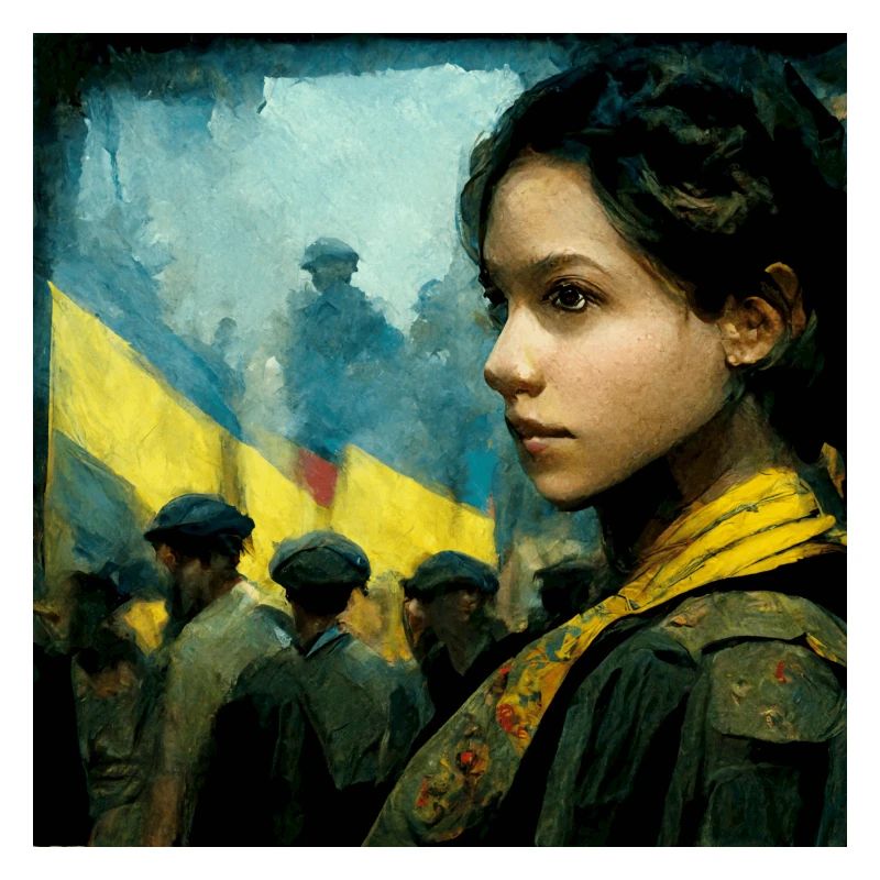 Ukrainisches Mädchen Während Des Krieges