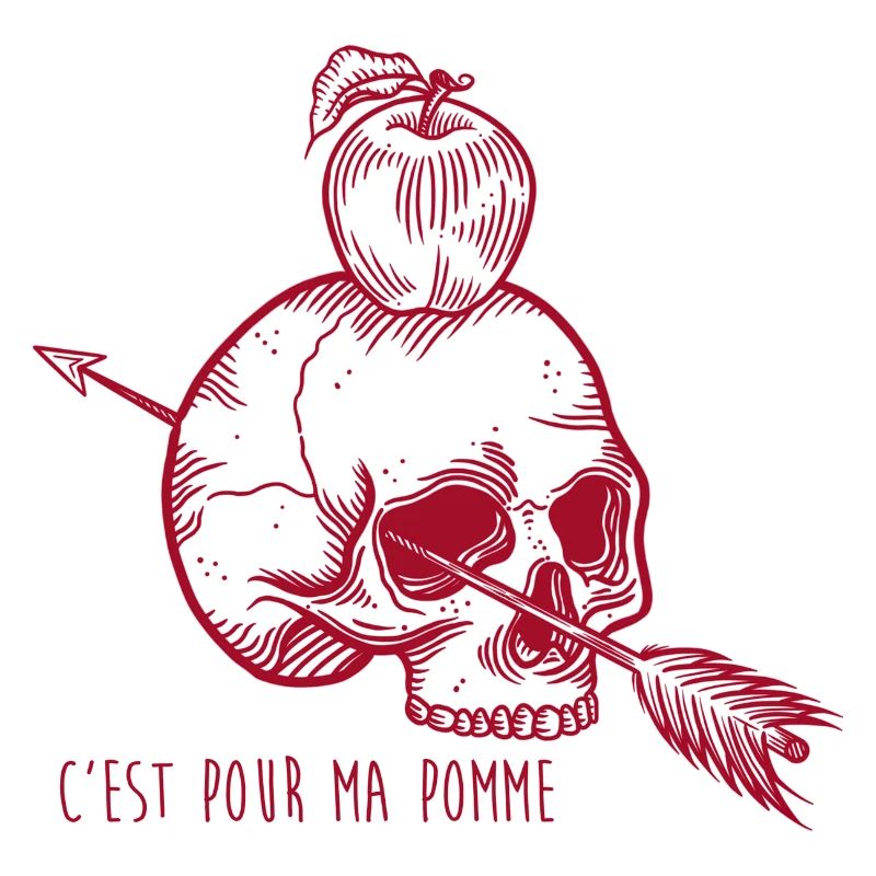 Skull Apple red