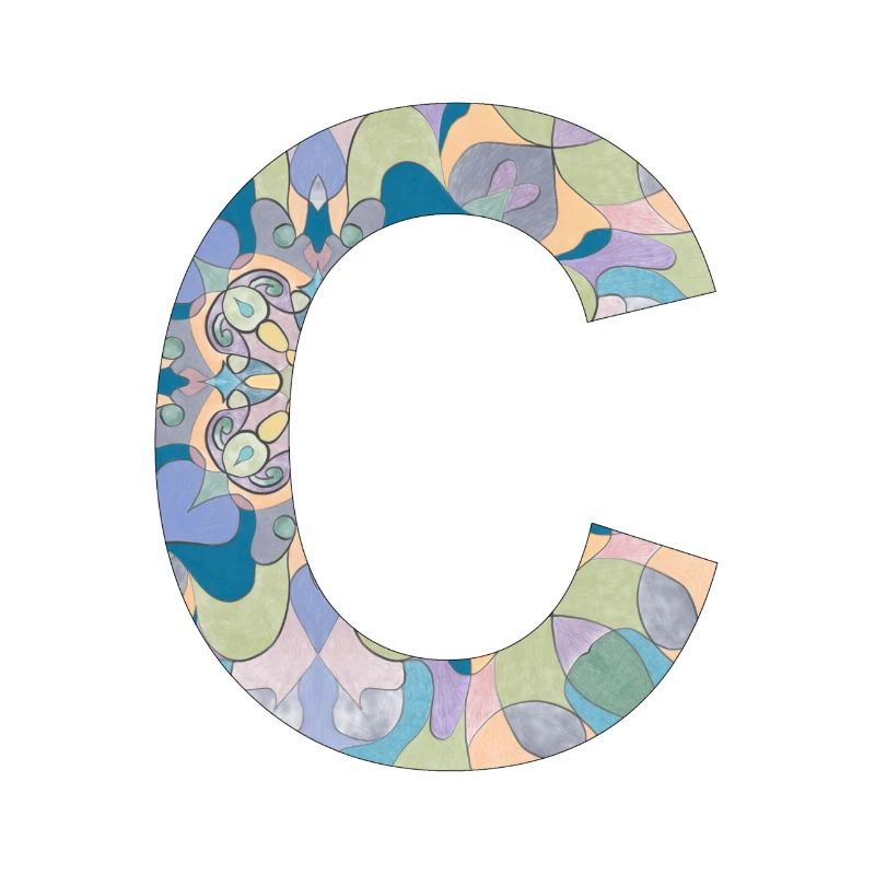 Buchstabe C im Mandala