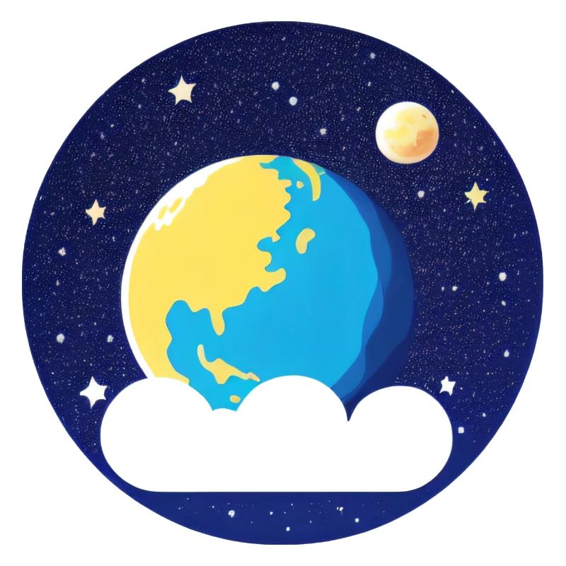 Mignon dessin animé représentation de la planète Terre 6