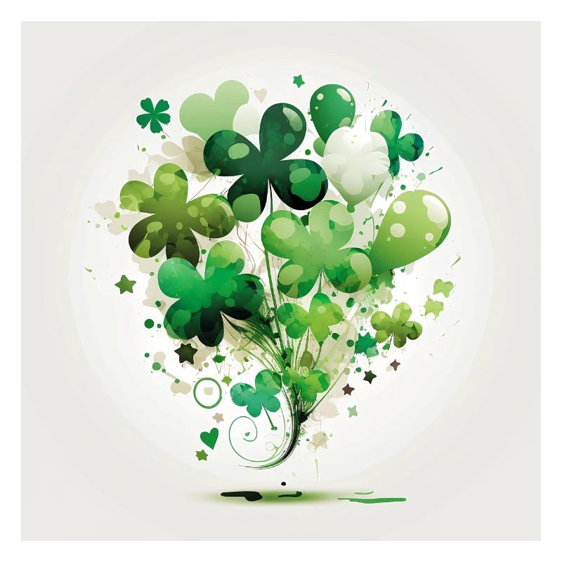 Composition ballons trèfles