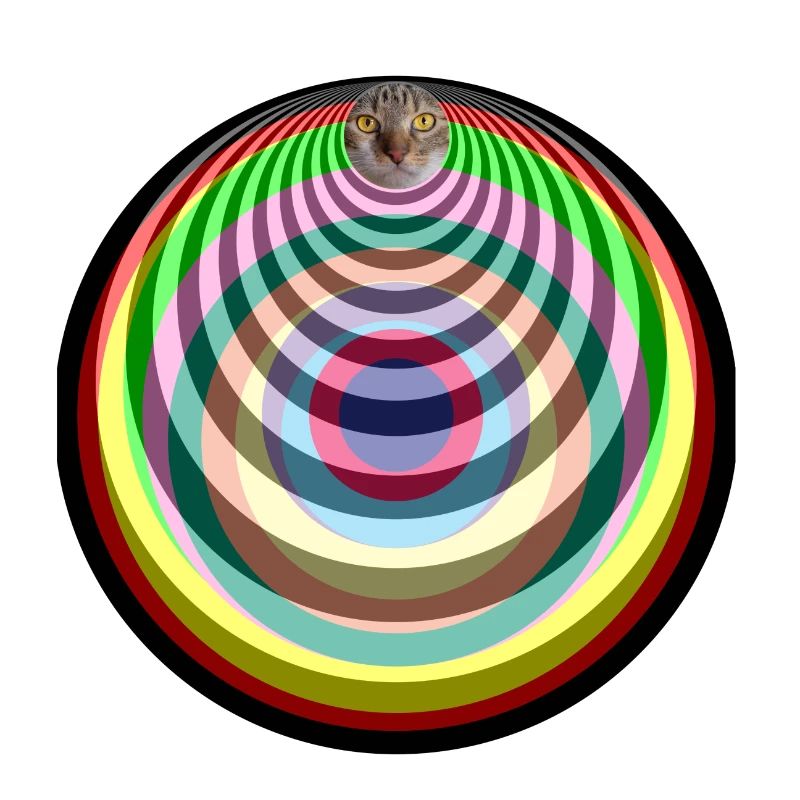Pop Art psychedelic cat