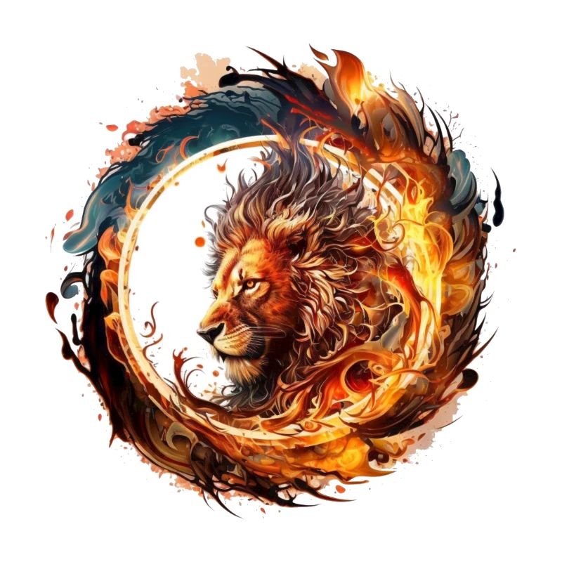 Extravaganter Spreadhirt-Löwe