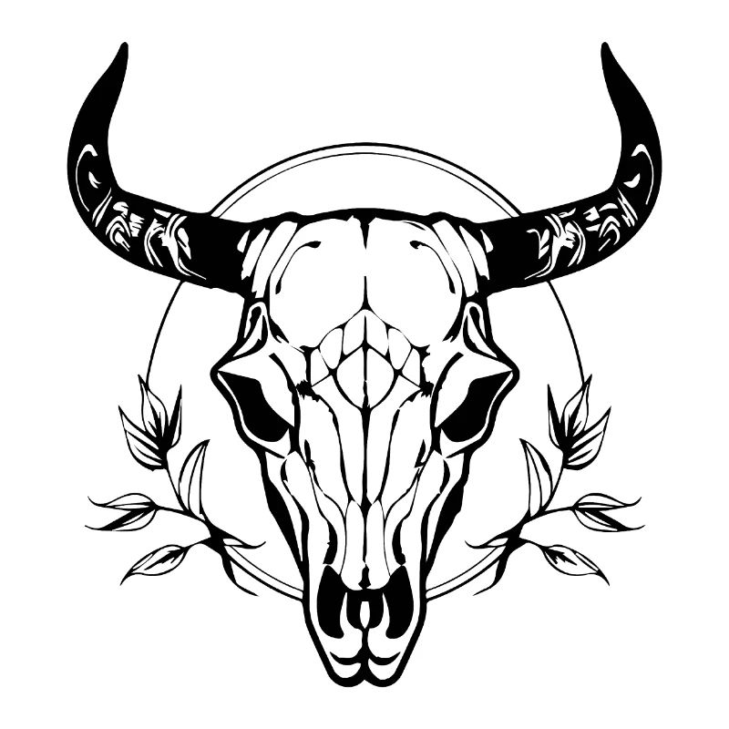 Crâne de vache Boho