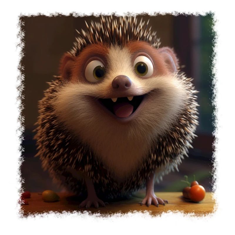 Hérisson heureux