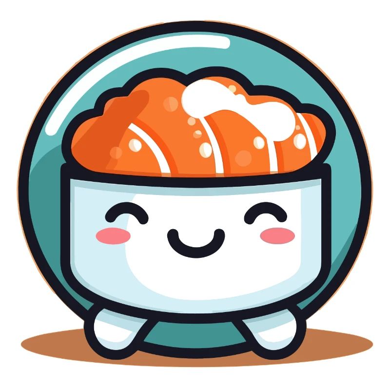 Mascotte de sushi mignonne