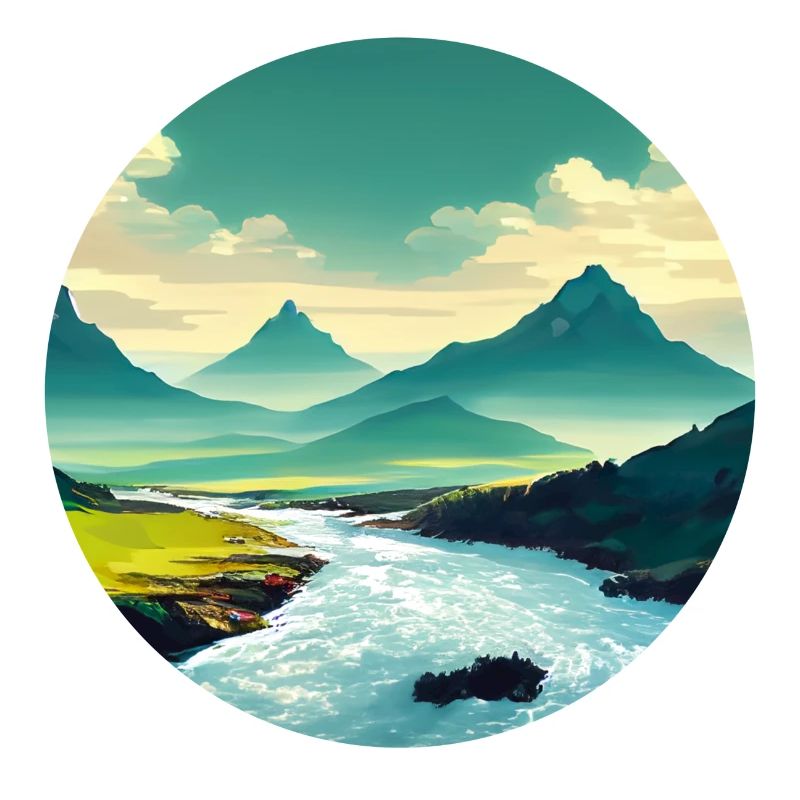 Mountain with River
