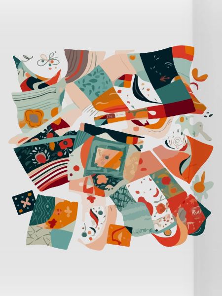 Patchwork aus Stoff