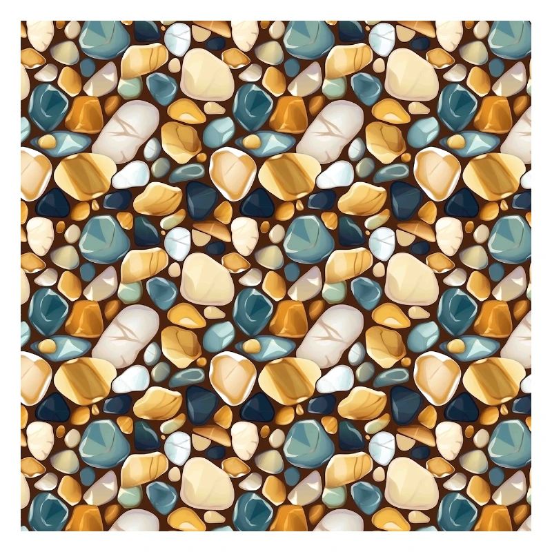 Smooth Stones Seamless Pattern Gemstones Polished