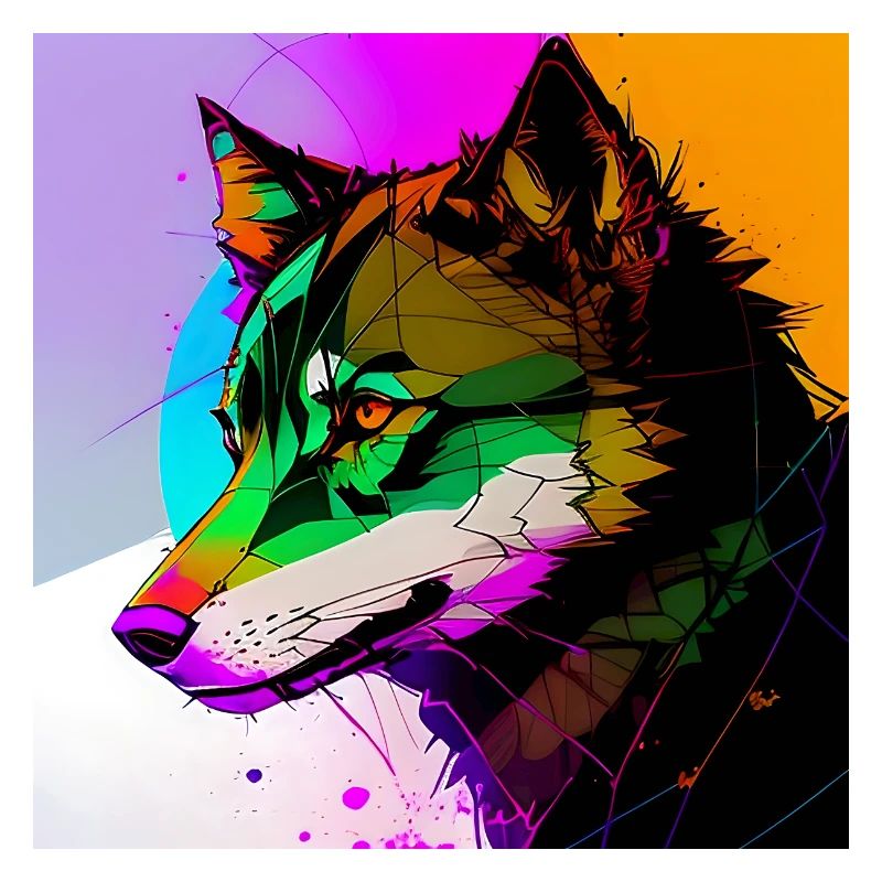 A Multicolored Wolf