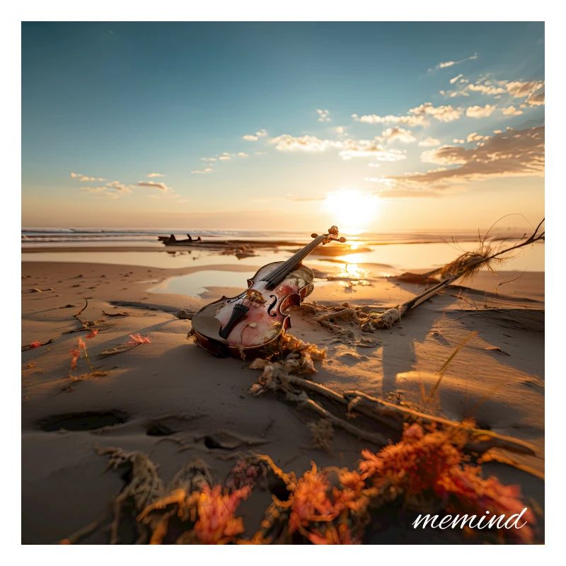 Violin at the beach