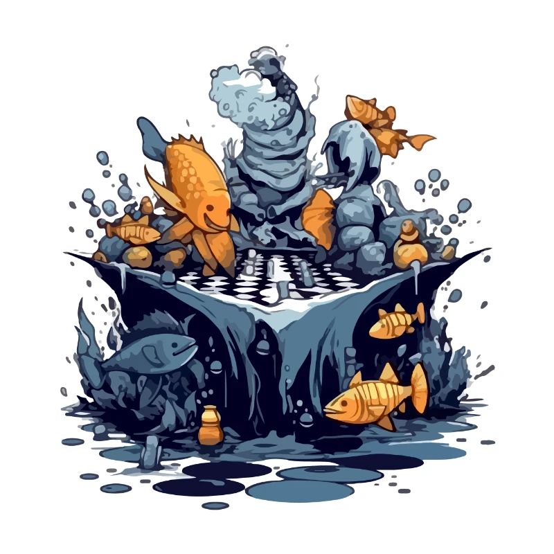 Les poisson jouent au échecs
