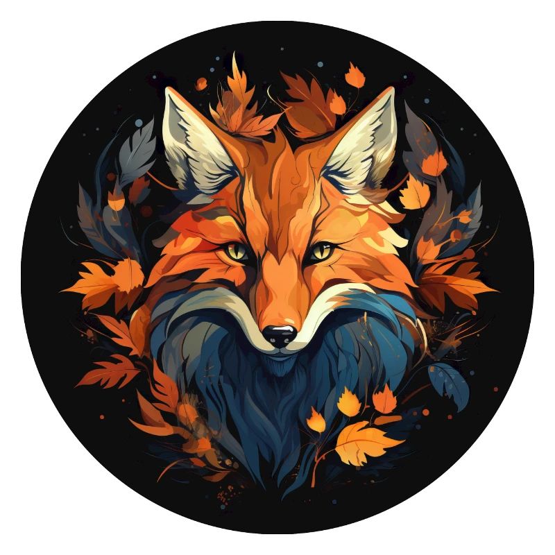 Fuchs im Herbstlaub