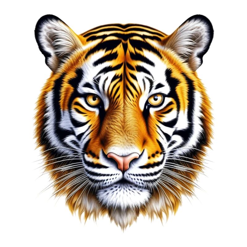 Orangefarbenes Tigergesicht