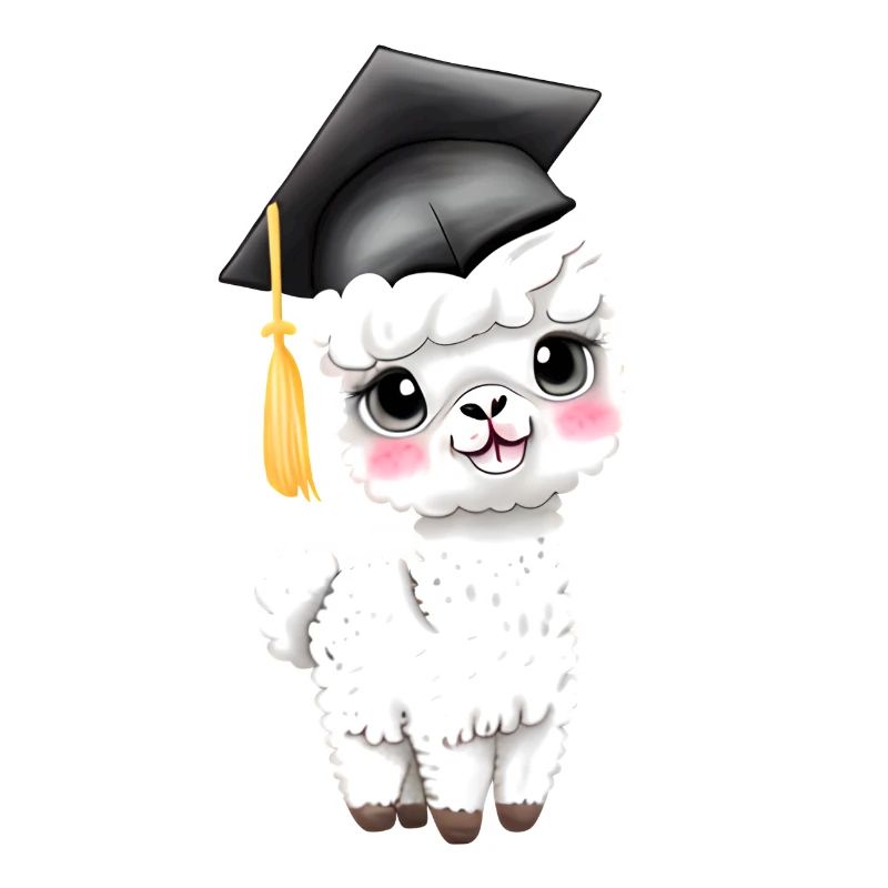 Bachelor Schulabschluss Alpaka Absolvent Studium