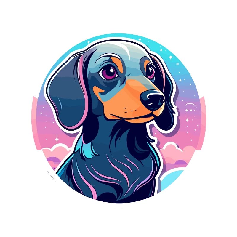 Illustration de chien teckel