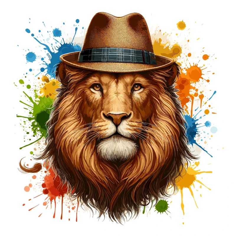 Lion with hat