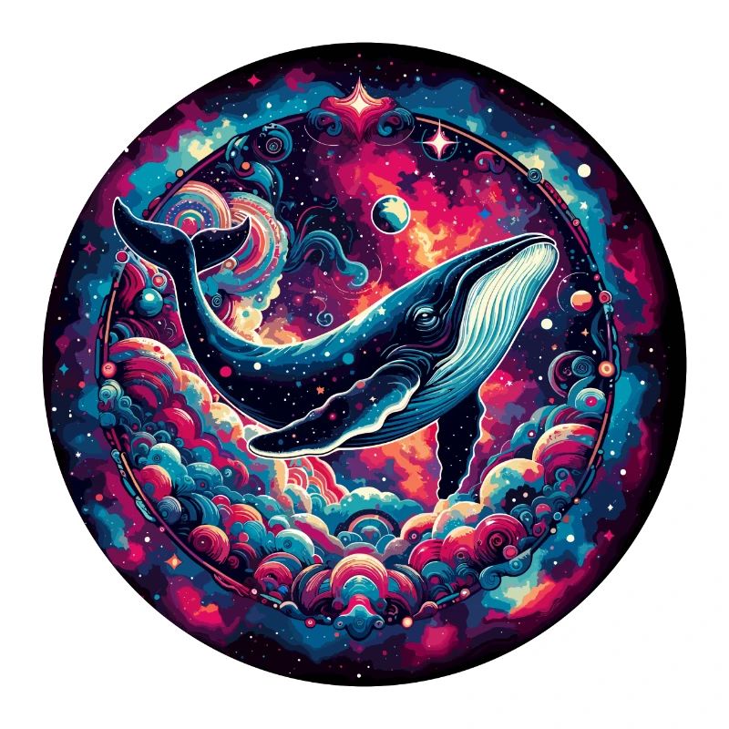 Galaxy Whale Art Print