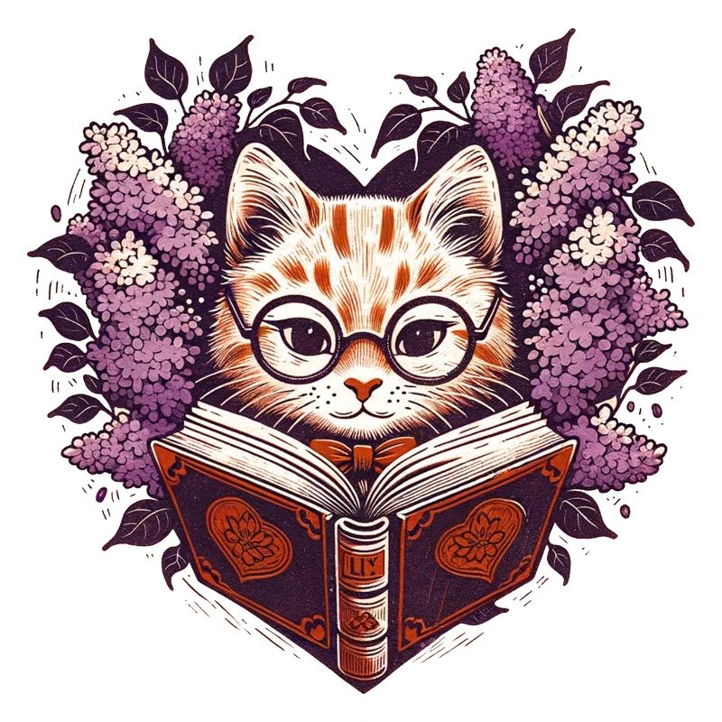 Lesende Katze