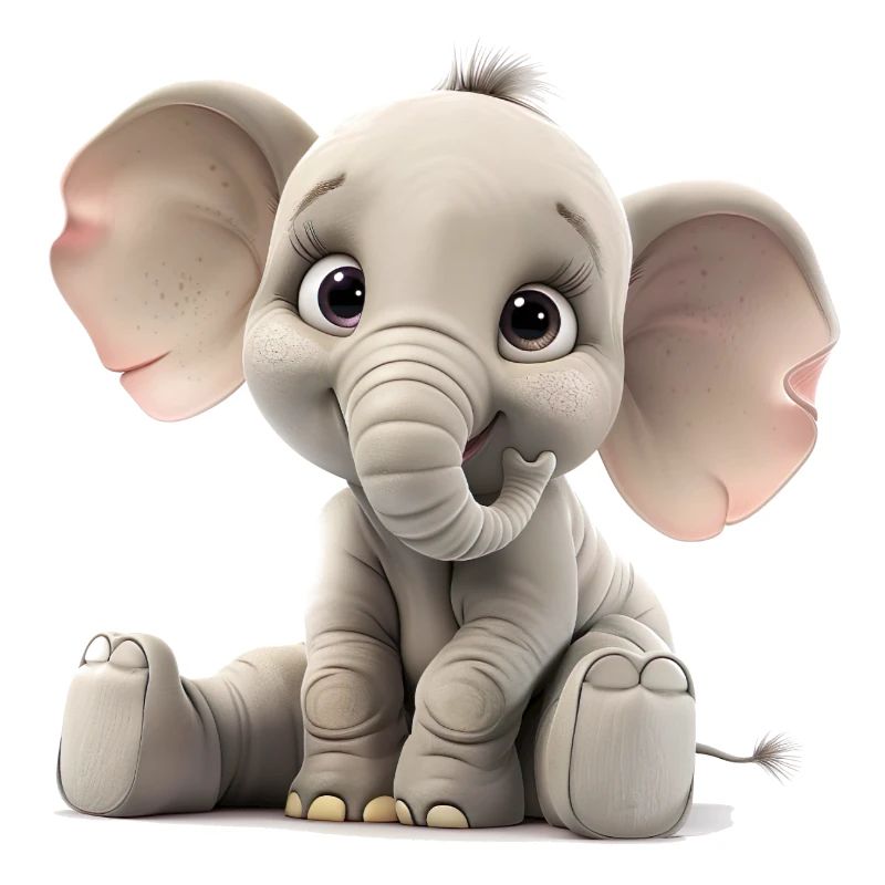 Kleiner junger, lustiger Elefant