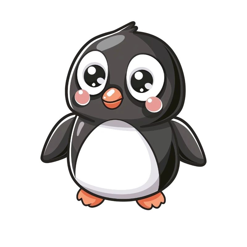 Cute Penguin With Big Eyes