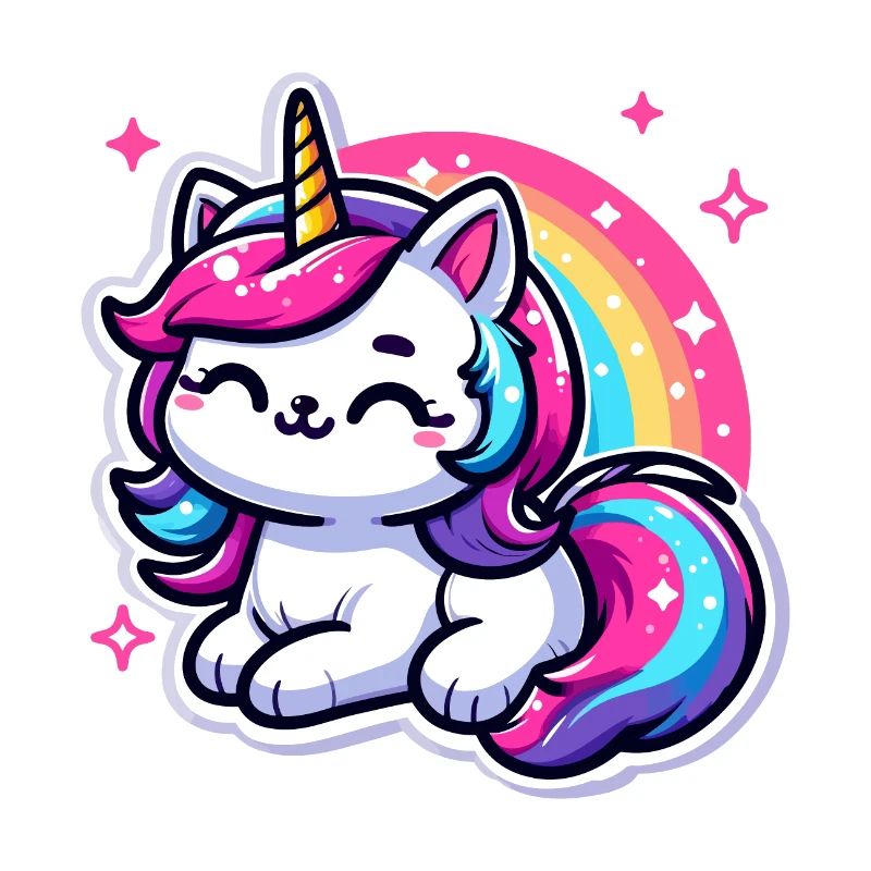 Rainbow Unicorn Cat